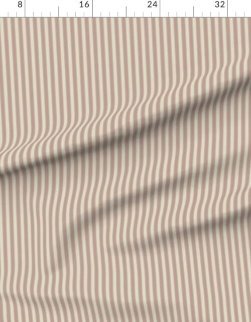 Fabric in Serrated Sand Dollar Beige Mini Stripe on Cream