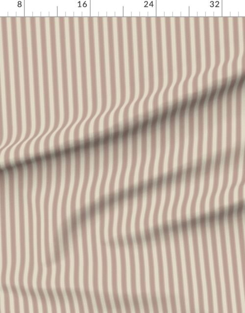 Fabric in Serrated Sand Dollar Beige Small Stripe on Cream