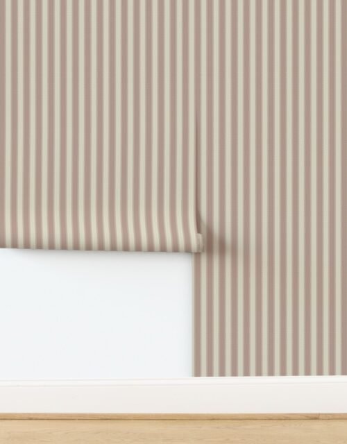 Serrated Sand Dollar Beige Classic Stripe on Cream Wallpaper