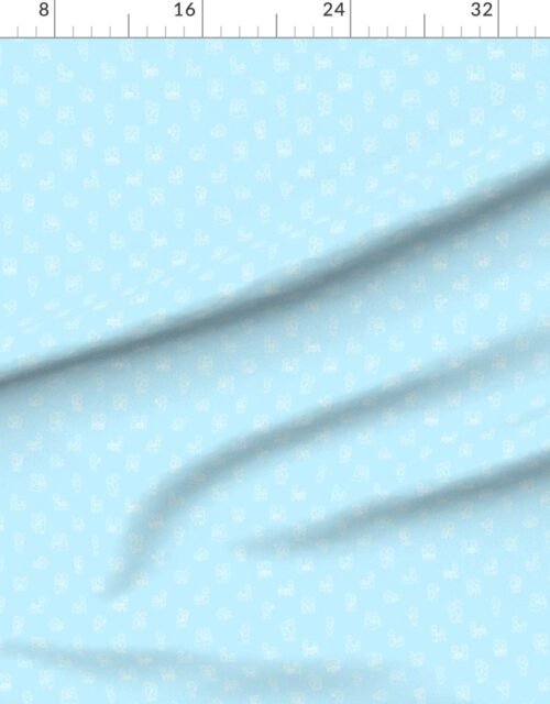 Fabric in White on Baby Blue Baby Stick Figure Moments Pattern
