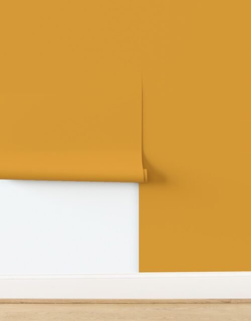Solid Harvest Gold Retro 70s Appliance Glow and Sunshine Soul Wallpaper