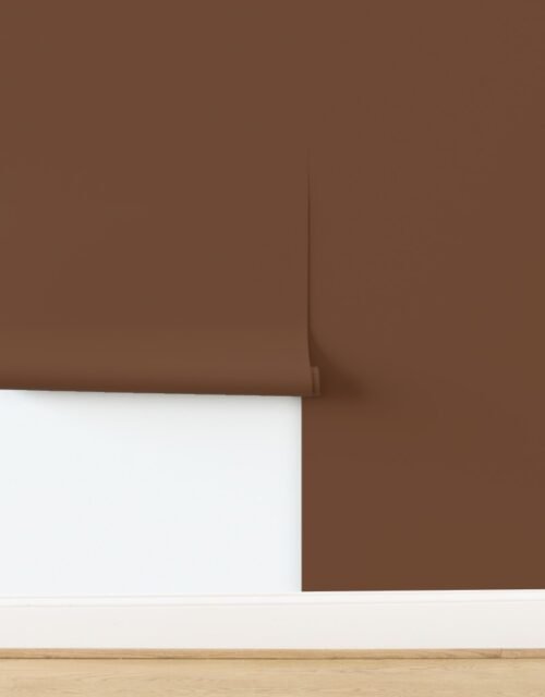 Solid Cocoa Fondue Brown Retro 70s Wood Paneling and Chocolate Velvet Wallpaper