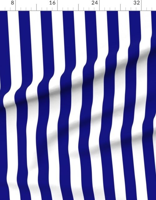 Fabric in Bold Coastal Classic Navy Blue and White Cabana Tent Stripe