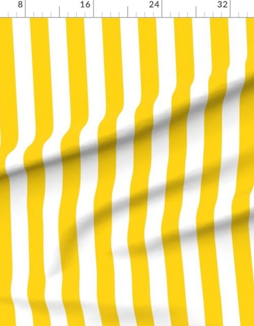 Fabric in Bold Coastal Classic Yellow and White Cabana Tent Stripe