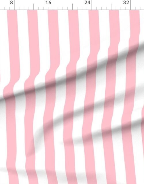 Fabric in Bold Coastal Classic Pink and White Cabana Tent Stripe