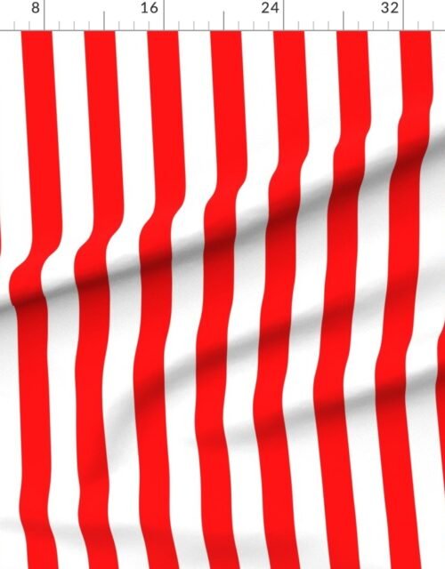 Fabric in Bold Coastal Classic Red and White Cabana Tent Stripe
