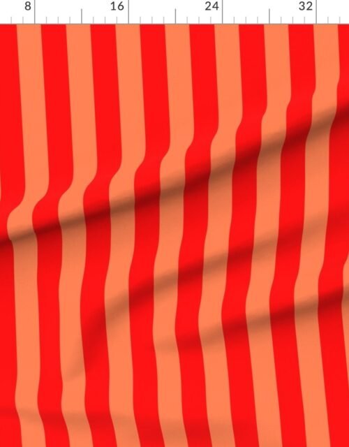 Fabric in Bold Coastal Classic Red and Coral Cabana Tent Stripe