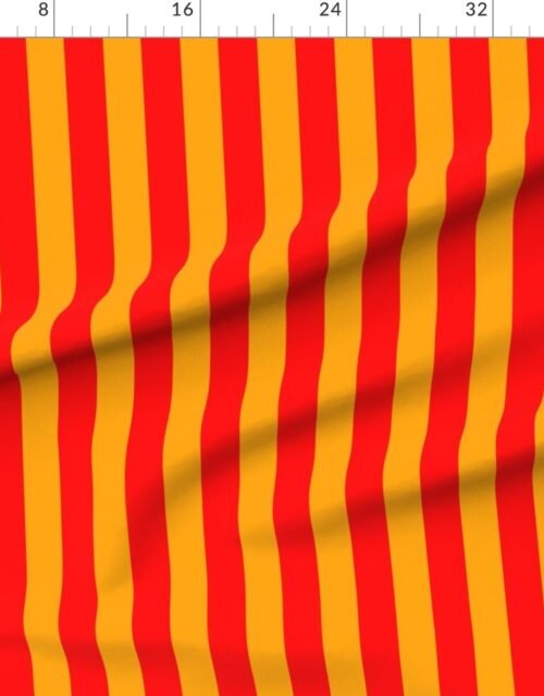 Fabric in Bold Coastal Classic Red and Bright Orange Cabana Tent Stripe