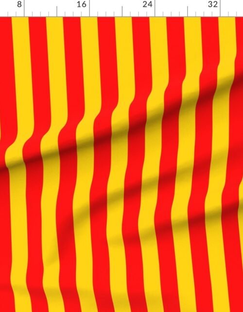 Fabric in Bold Coastal Classic Red and Yellow Cabana Tent Stripe