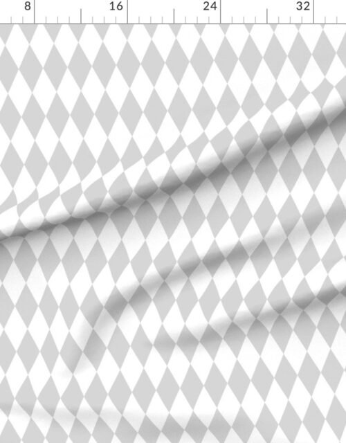 Fabric in Winter Dove Gray Soft Warm Gray Christmas Harlequin Diamond Check 2 Inch
