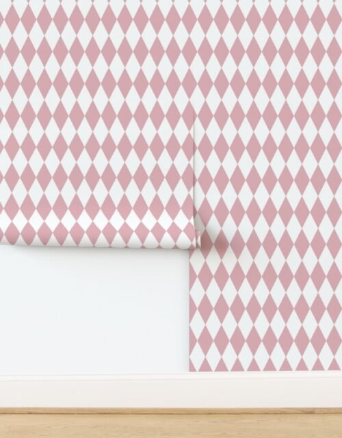Cranberry Glaze Rich Holiday Red Christmas Harlequin Diamond Check 2 Inch Wallpaper