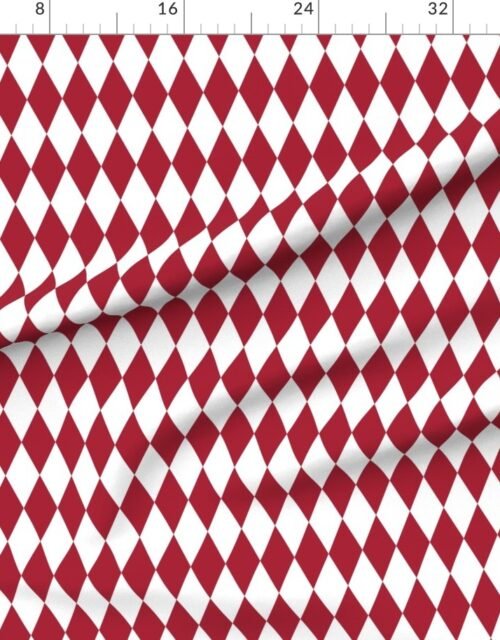 Fabric in Cranberry Glaze Rich Holiday Red Christmas Harlequin Diamond Check 2 Inch