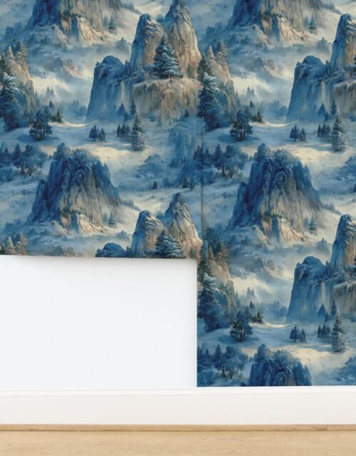Yosemite National Park Winter Christmas Watercolor Scenic Landscape Wallpaper