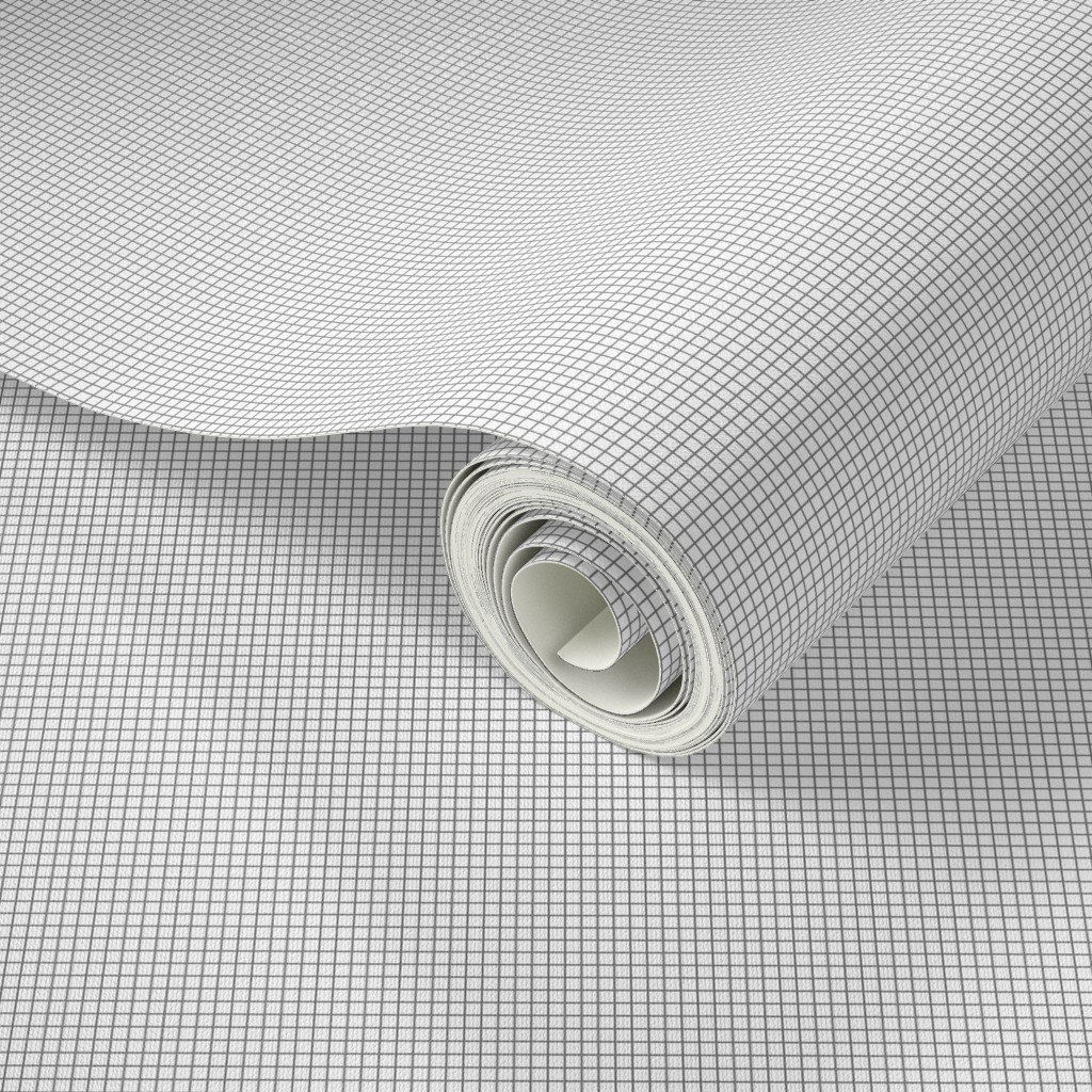 Micro Grid Line Pattern with Warm Gray Lines on White Wallpaper Micro Grid Line Pattern with Warm Gray Lines on White Wallpaper - Image 3