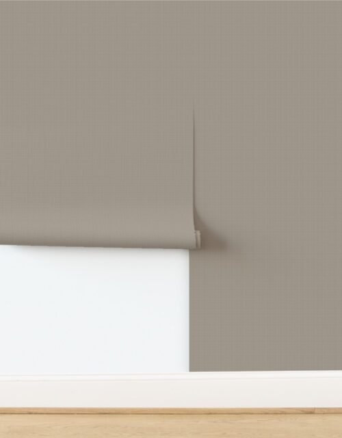 Micro Grid Line Pattern with White Lines on Taupe Wallpaper