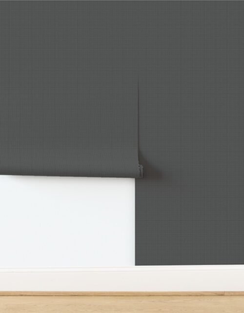 Micro Grid Line Pattern with White Lines on Soft Black Wallpaper