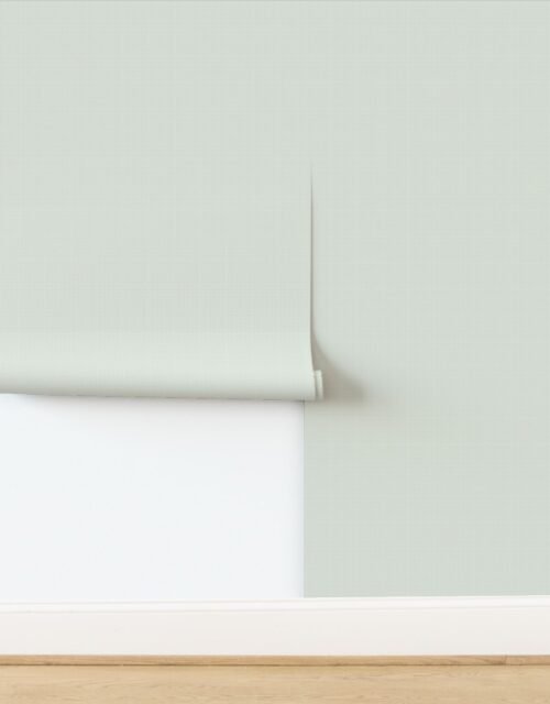 Micro Grid Line Pattern with Sage Green Lines on White Wallpaper