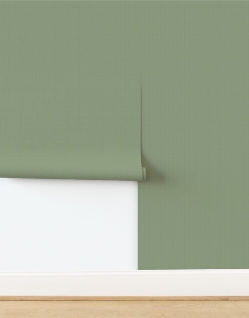 Micro Grid Line Pattern with White Lines on Olive Green Wallpaper
