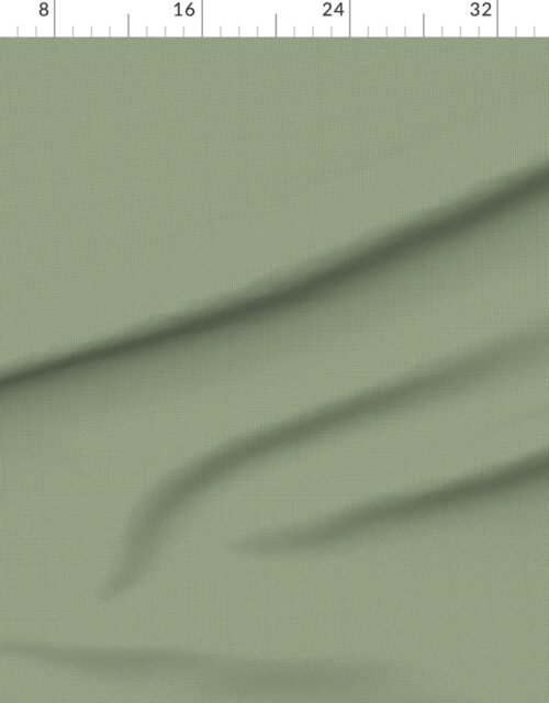 Fabric in Micro Grid Line Pattern with White Lines on Olive Green