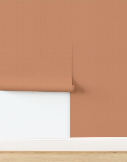 Micro Grid Line Pattern with White Lines on Terracotta Wallpaper