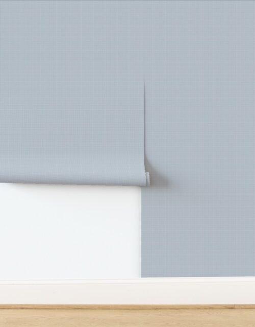 Micro Grid Line Pattern with Navy Blue Lines on White Wallpaper
