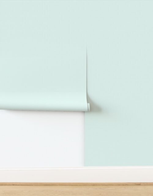 Micro Grid Line Pattern with Mint Green Lines on White Wallpaper