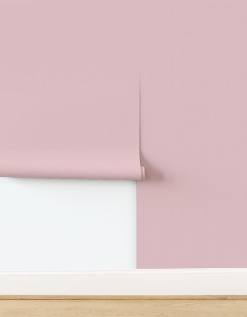 Micro Grid Line Pattern with White Lines on Blush Pink Wallpaper
