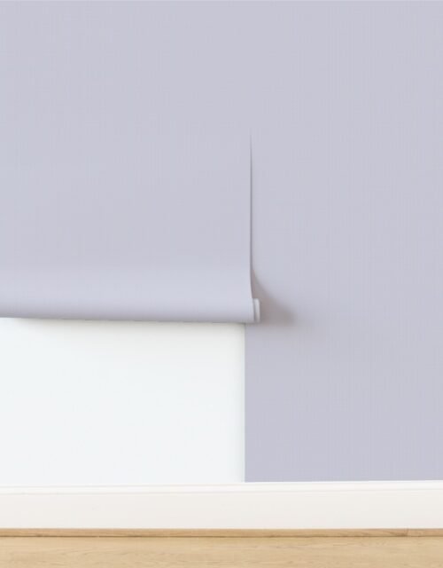 Micro Grid Line Pattern with White Lines on Lavender Gray Wallpaper