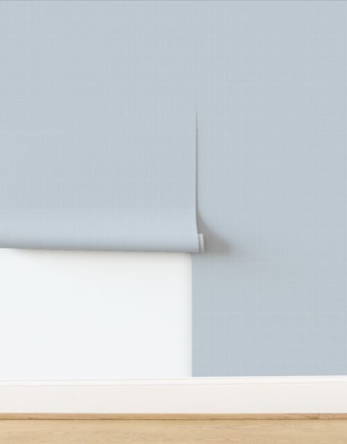Micro Grid Line Pattern with Slate Blue Lines on White Wallpaper