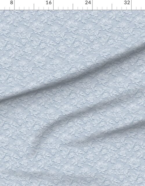 Fabric in Chantilly Lace Floral Pattern in Dusty Blue
