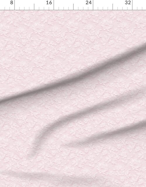Fabric in Chantilly Lace Floral Pattern in Blush Pink