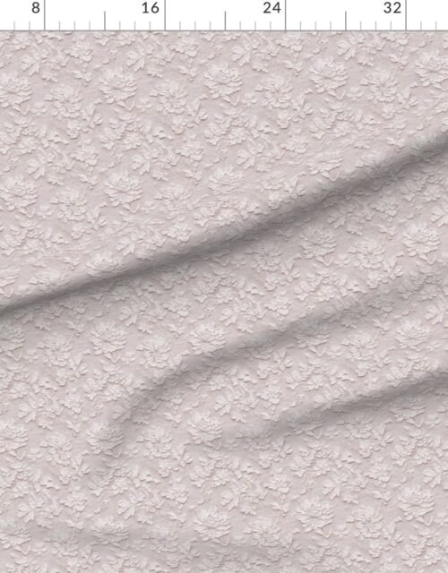 Fabric in Chantilly Lace Floral Pattern in Warm Linen