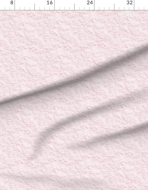 Fabric in Venise Guipure Lace Floral Pattern in Blush Pink
