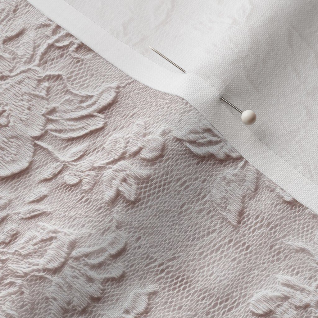 Fabric in Venise Guipure Lace Floral Pattern in Warm Linen Fabric in Venise Guipure Lace Floral Pattern in Warm Linen - Image 3
