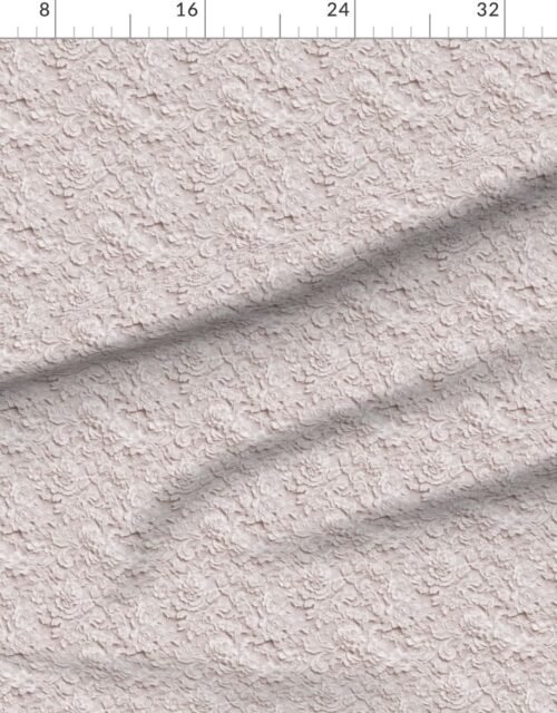 Fabric in Alencon Lace Floral Pattern in Warm Linen