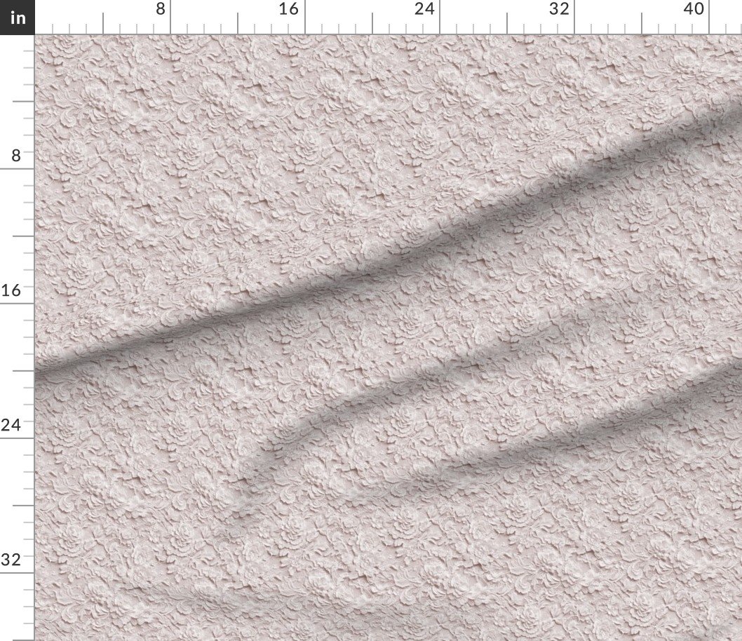 Fabric in Alencon Lace Floral Pattern in Warm Linen Fabric in Alencon Lace Floral Pattern in Warm Linen
