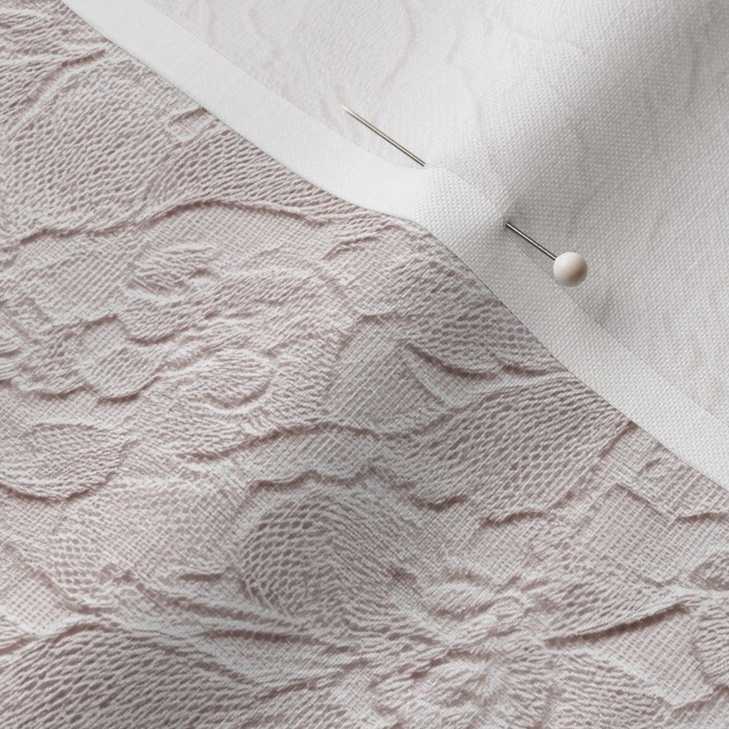 Fabric in Jacquard Lace Floral in Warm Linen Fabric in Jacquard Lace Floral in Warm Linen - Image 3
