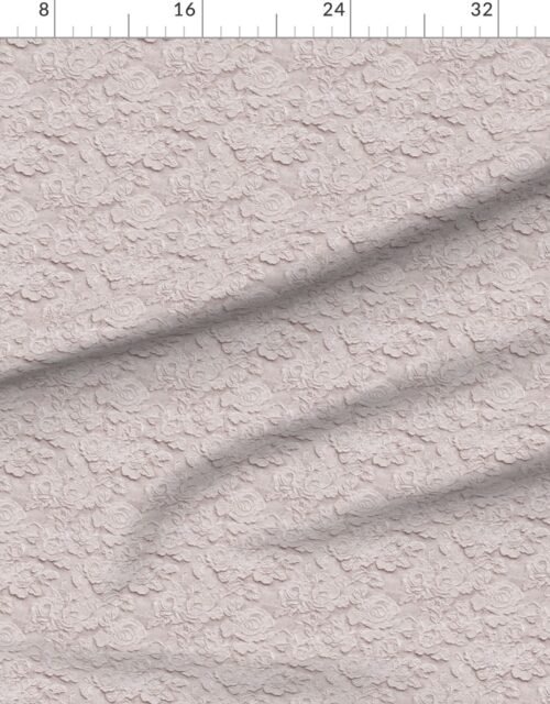 Fabric in Brocade Lace Floral Pattern in Warm Linen