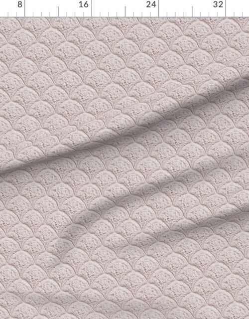 Fabric in Scalloped Lace Floral Pattern in Warm Linen