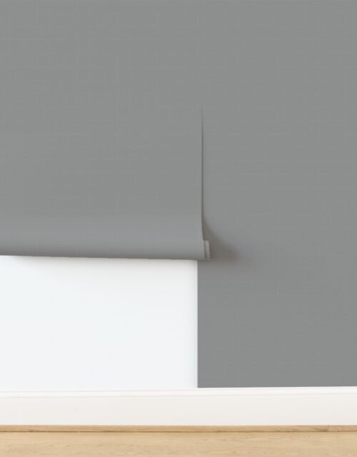 Classic White and Charcoal Gray Shepherds Check Small Scale Pattern Wallpaper
