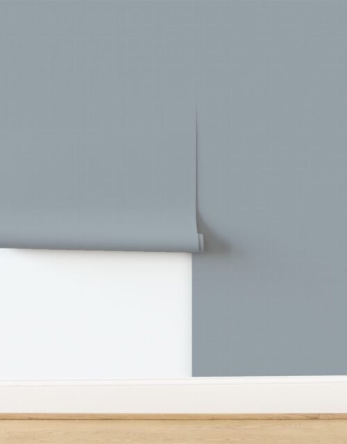 Micro White and Slate Blue Shepherds Check Antique Vintage Pattern Wallpaper
