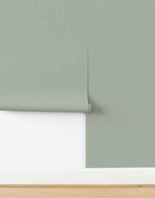 Micro White and Olive Drab Shepherds Check Antique Vintage Pattern Wallpaper