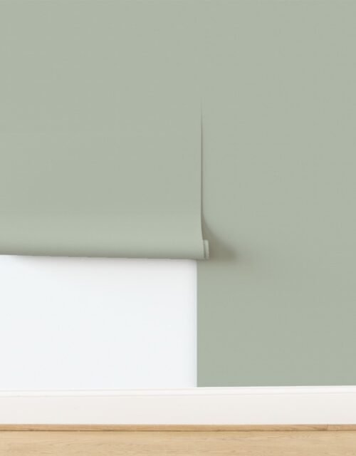 Micro White and Moss Gray Green Shepherds Check Antique Vintage Pattern Wallpaper