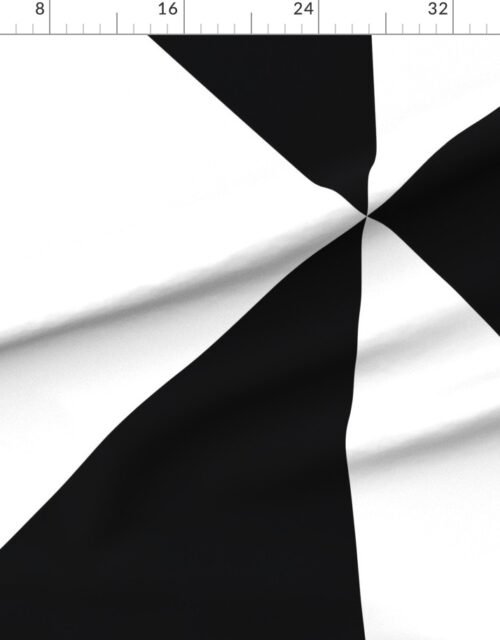Fabric in Bold Black and White Oversized Geometric Diamond