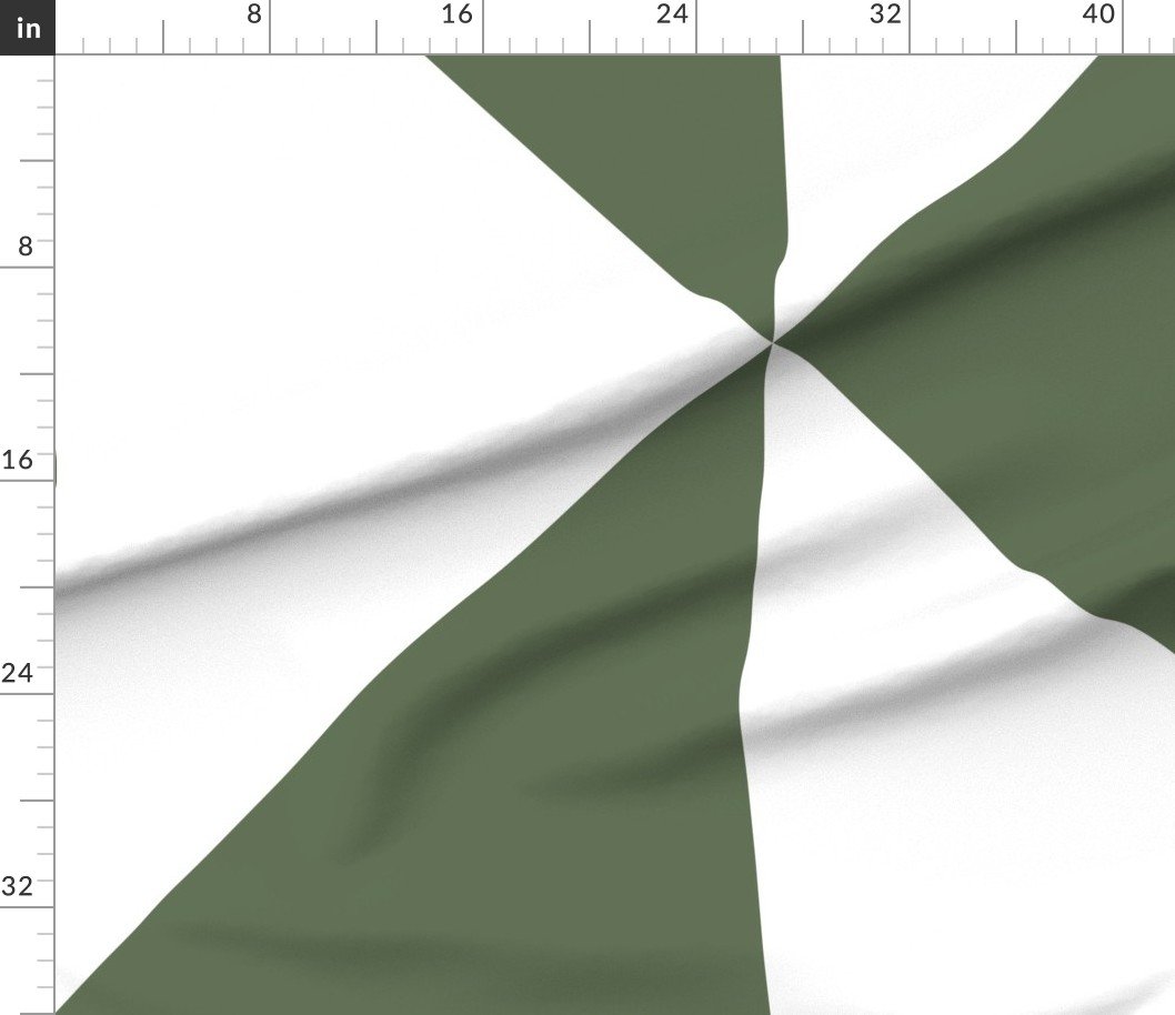 Fabric in Bold Olive and White Oversized Geometric Diamond Fabric in Bold Olive and White Oversized Geometric Diamond