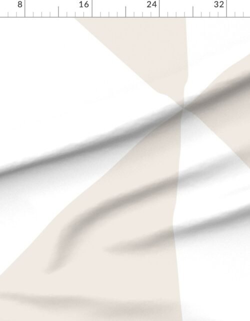 Fabric in Bold Bone White and White Oversized Geometric Diamond