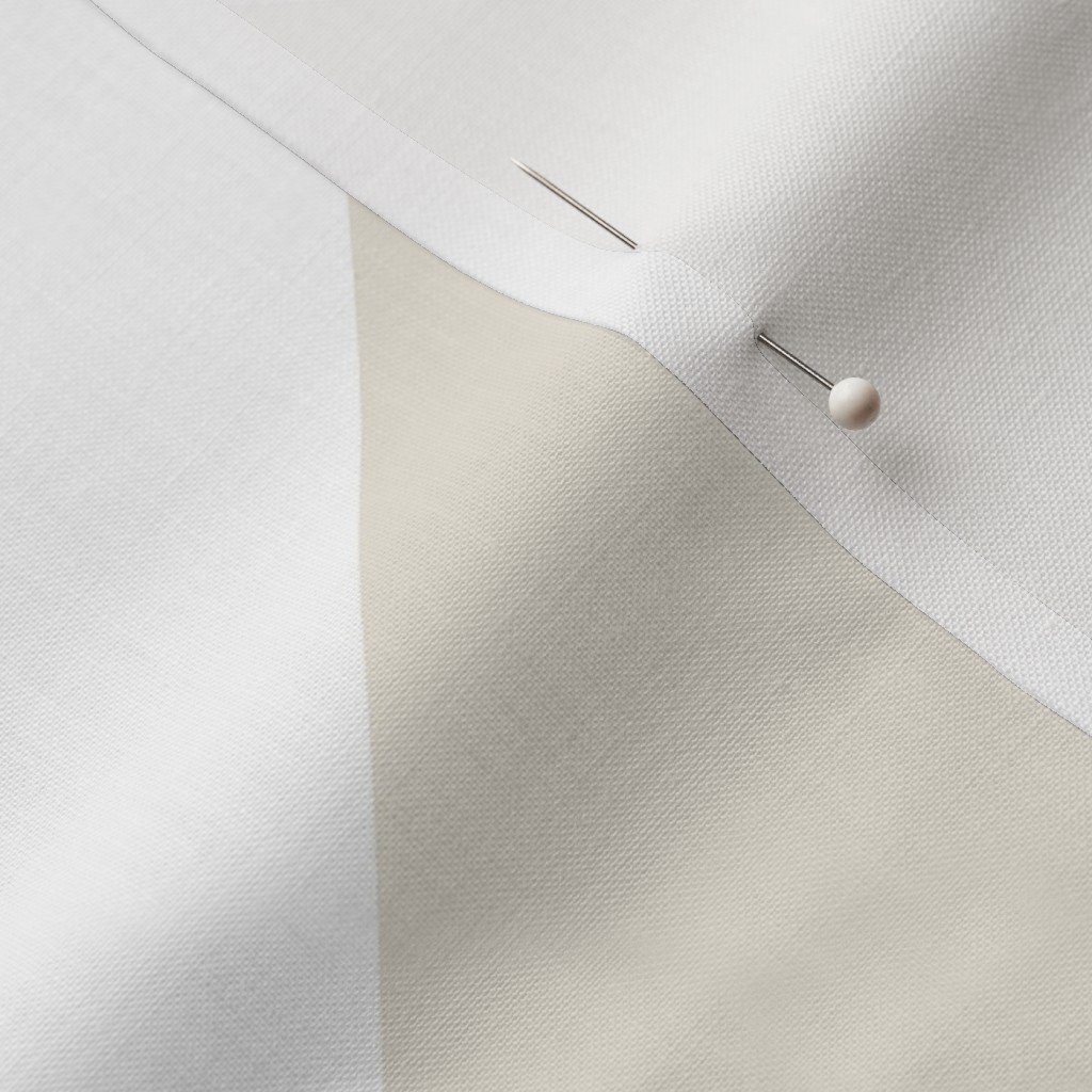 Fabric in Bold Linen and White Oversized Geometric Triangle Fabric in Bold Linen and White Oversized Geometric Triangle - Image 3