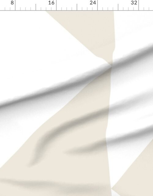 Fabric in Bold Linen and White Oversized Geometric Triangle