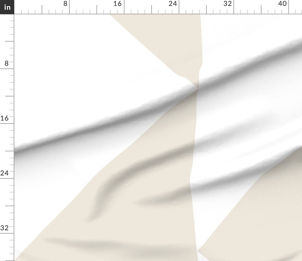 Fabric in Bold Linen and White Oversized Geometric Triangle Fabric in Bold Linen and White Oversized Geometric Triangle
