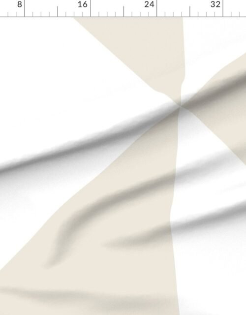 Fabric in Bold Linen and White Oversized Geometric Diamond